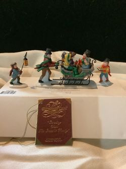 Department 56   Christmas  “Caroling with the Cratchit Family “  Porcelain Accessory 
