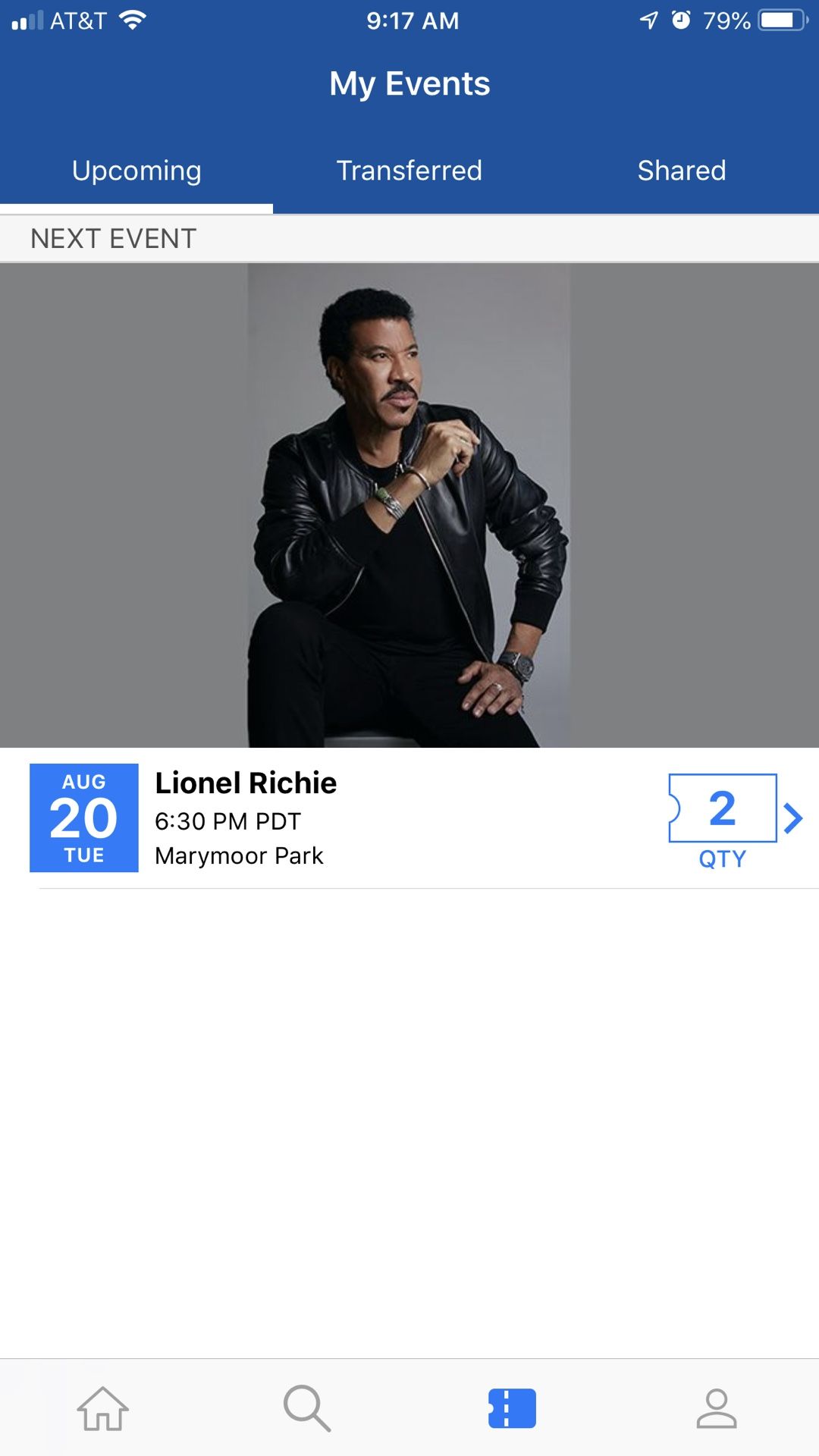 Lionel Ritchie Tickets @ Marymoore