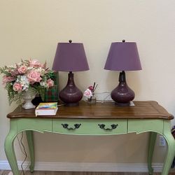 Vintage Style Writing Table / Console Table  Solid Wood 