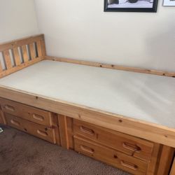 Twin Wooden Bed