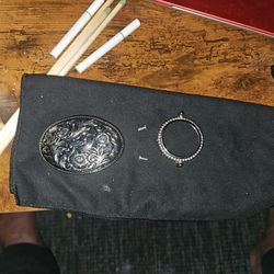Vintage Silver Buckle With Coin Bezel And US Silver Coin 