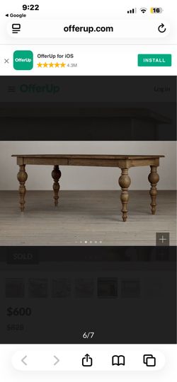 Restoration Hardware solid oak Dining Table