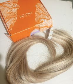 Full shine 20in long Remy human tape in hair extensions