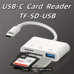 USB-C to SD/TF/Micro SD Card Reader  Adapter