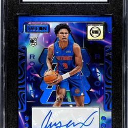 2023-24 Panini Recon Ausar Thompson RC Auto /75 Blue Detroit Pistons #RRS-ASR 🔥