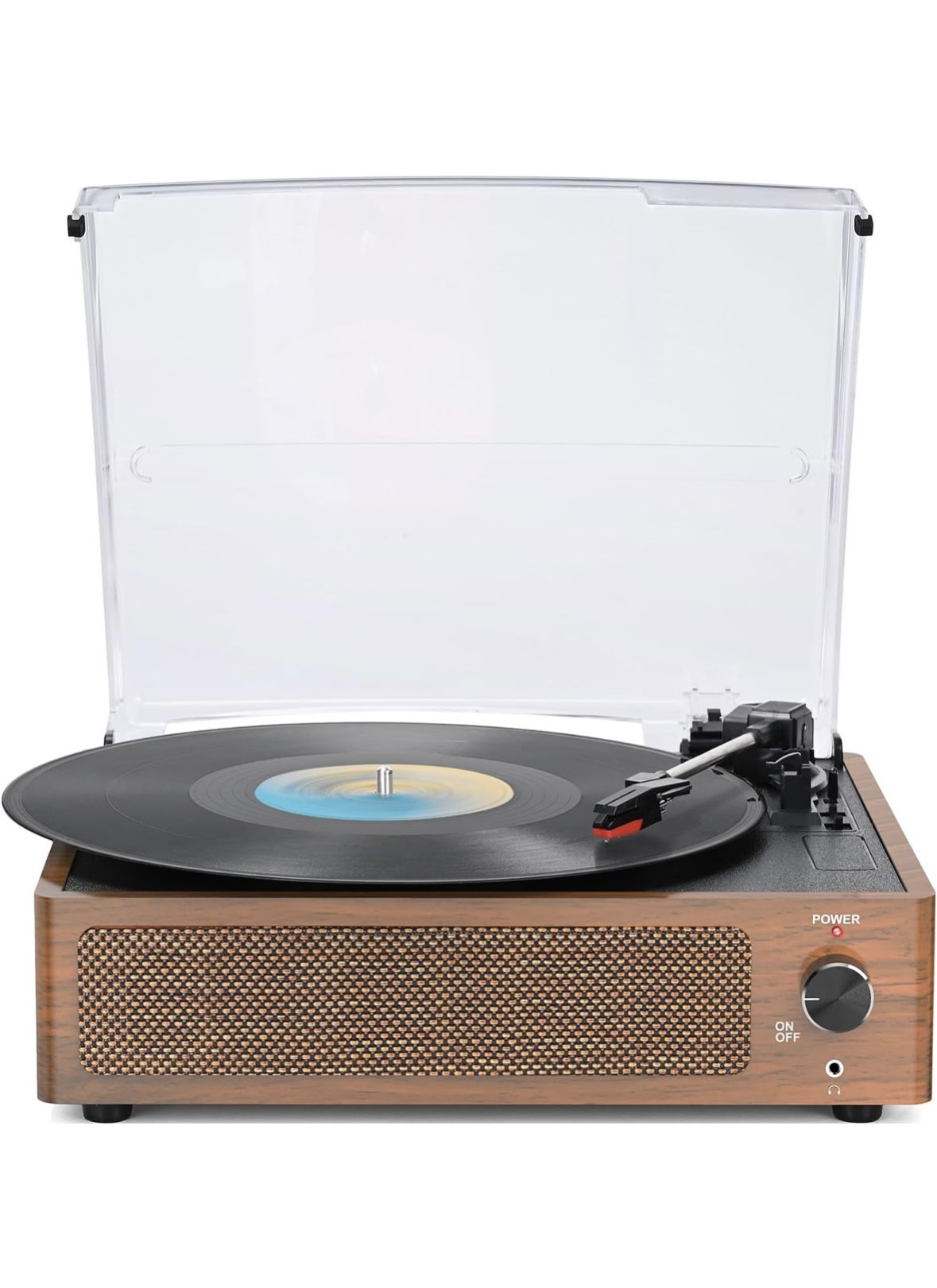 Vintage Record Players for Vinyl with Speakers Belt-Driven Retro Turntable LP Player Support
