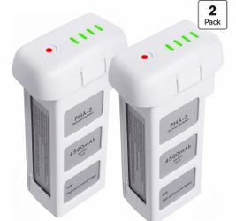 Phantom 3 Battery 2 Pack, 4500mAh 15.2V Upgraded Intelligent Flight Battery for DJI Phantom 3 Standard/3 Pro/3 Advanced/3 4K/3 SE Drone