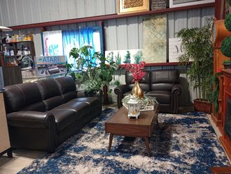 100% Genuine Leather Sofa Set