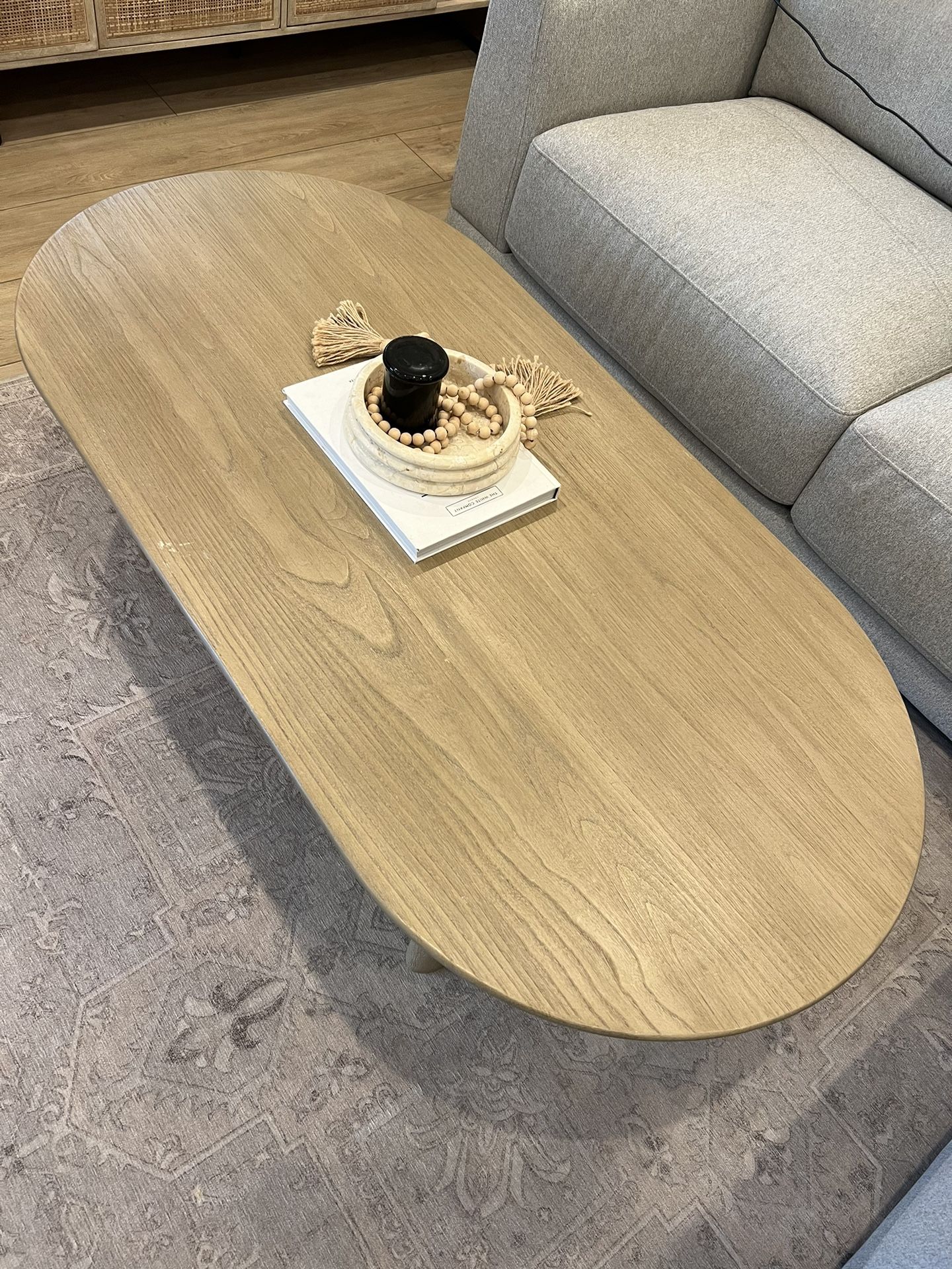 Oval Wood Coffee Table