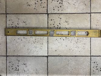 Gold Anodized 24" Aluminum Spirit Level – 3-Vial I-Beam