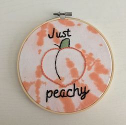 Hand Tie-Dyed & Embroidered Hoops (individual prices in description)