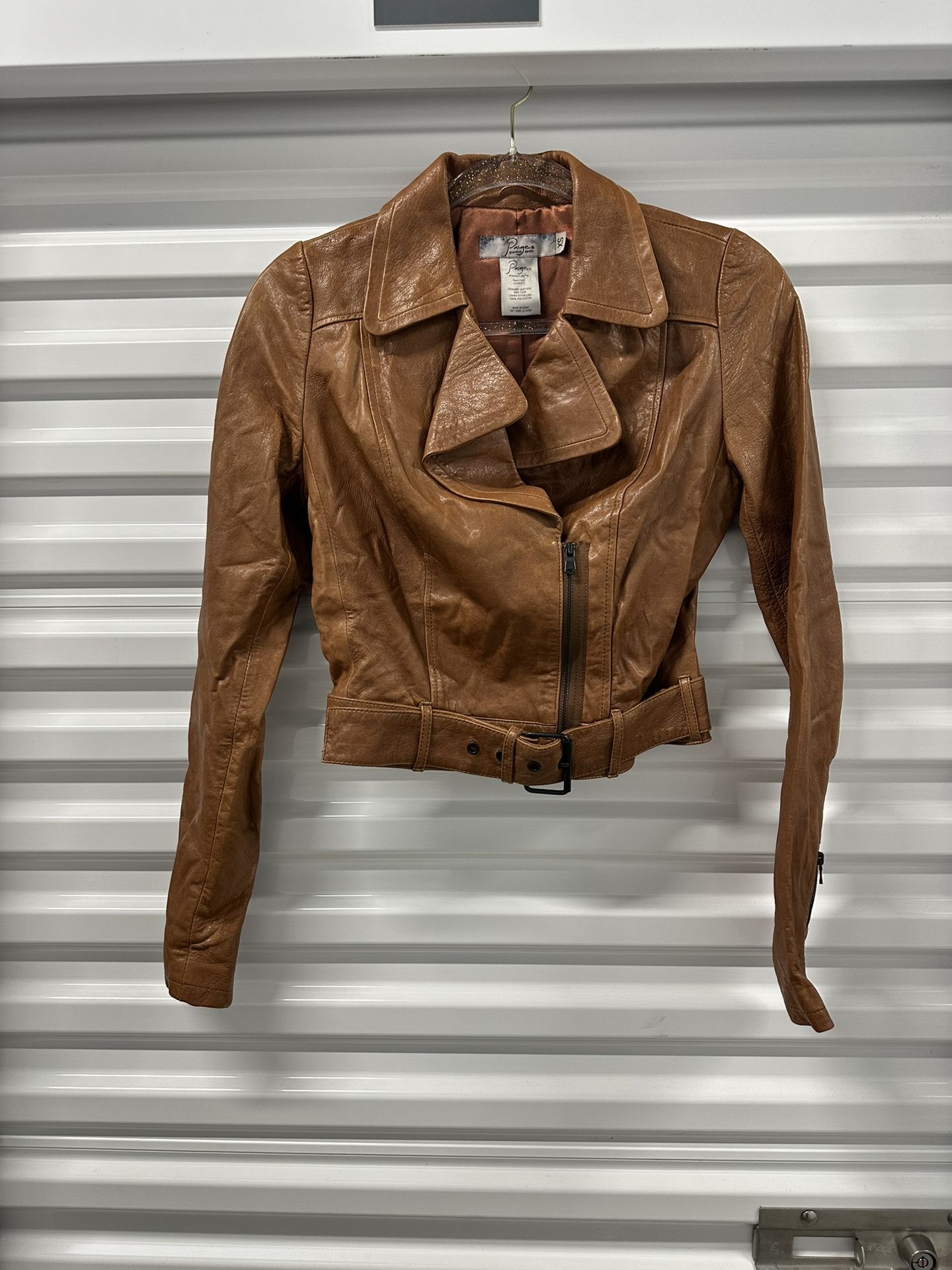 Paige Leather Biker Jacket