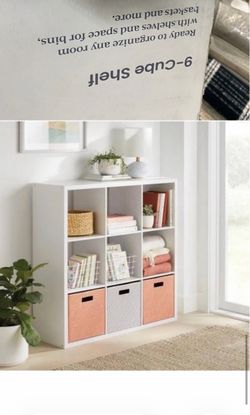 Brightroom™ 9-Cube Storage Shelf – White