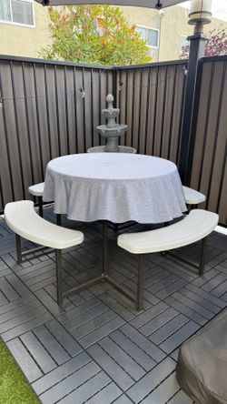 4 Seat Patio Table and Bench Set
