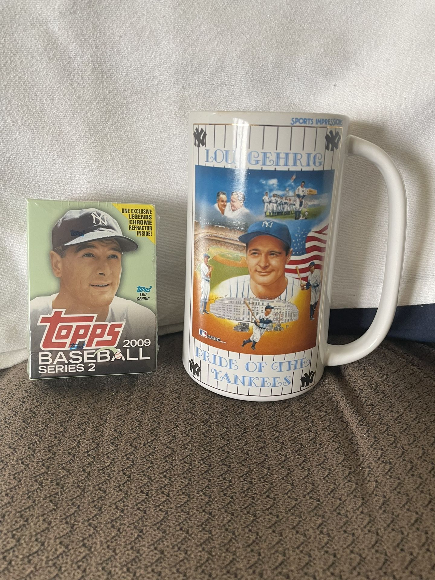 2009 Topps Baseball Series 2 Cereal Box And Stein Lou Gehrig