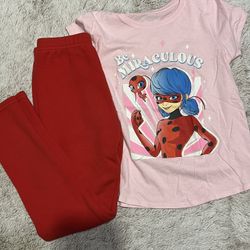 Disney Miraculous Ladybug T Shirt And Fleece Leggings Set
