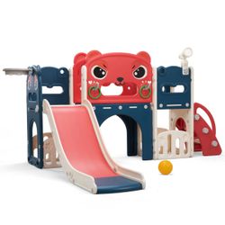 9-in-1 toddler slide and climber set indoor outdoor slide playset for kids