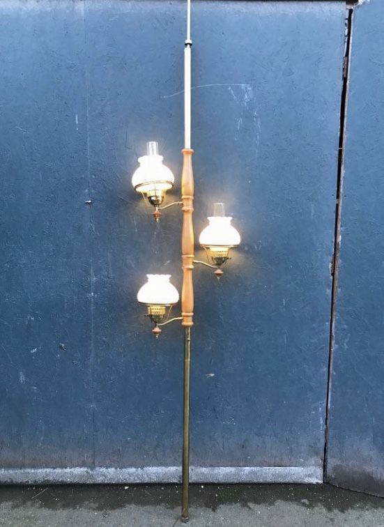 Vintage tension pole lamp