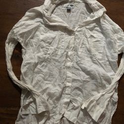 Plain White Button Up