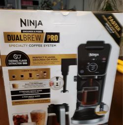 Ninja Specialty Drip Coffee Maker, DualBrew Pro, Black, CFP301 Coffee Machine w/ Frother, Paper Filter, Brew with Pods & Grounds, K Cups Compatible, 4