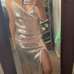 Gold Sequin Dress