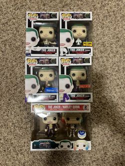 Funko Suicide Squad Joker and 2 pack Joker Harley Quinn exclusive