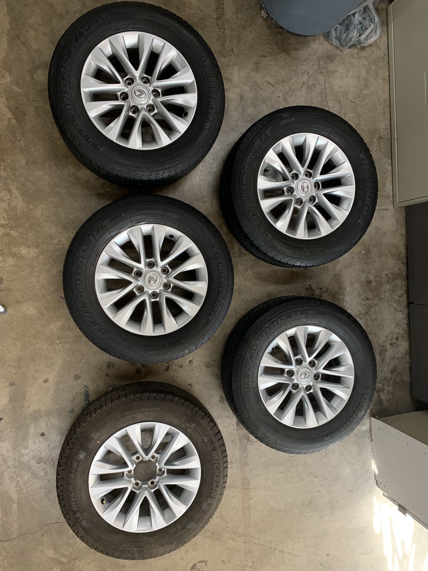 Lexus GX460 OEM Wheels, With Tires and a Spare
