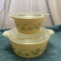 Vintage Shenandoah Pyrex Casserole Dishes W:lids
