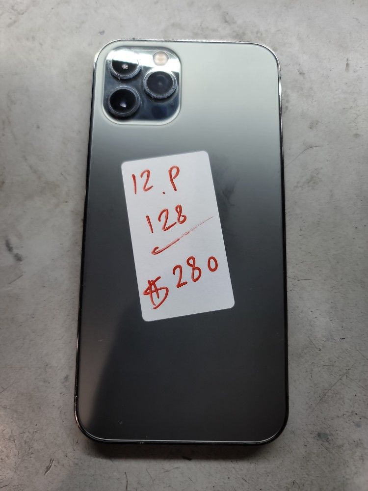 Iphone 12 Pro 128gb, Unlocked, New Battery