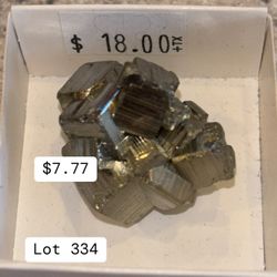 Pyrite cube Is About Just Under An Inch. All Natural.