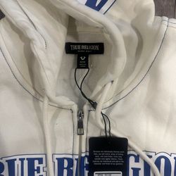 WINTER WHITE BUDDHA ICON ZIP HOODIE