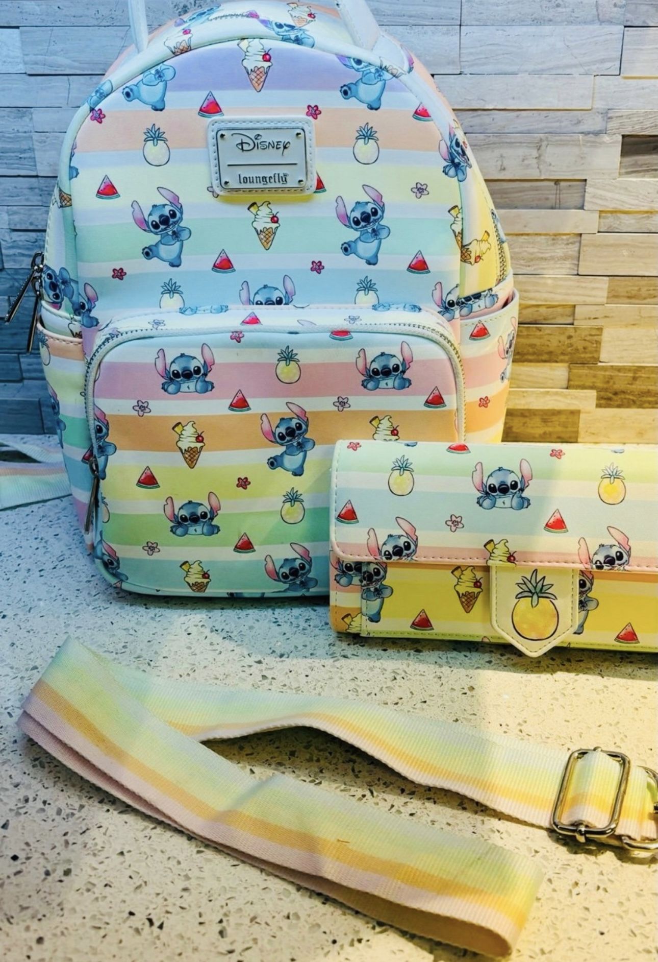 LILO & Stitch Fruits Loungefly limited Print BACKPACK only!!