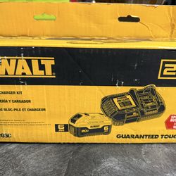 New sealed DEWALT 20V MAX Lithium-Ion 6.0 Ah Battery and Charger