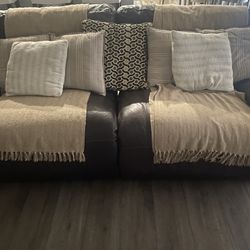 Powered Leather Sofa 