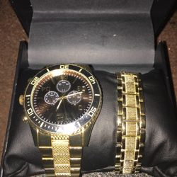 Black And Gold Michael Kors Watch 