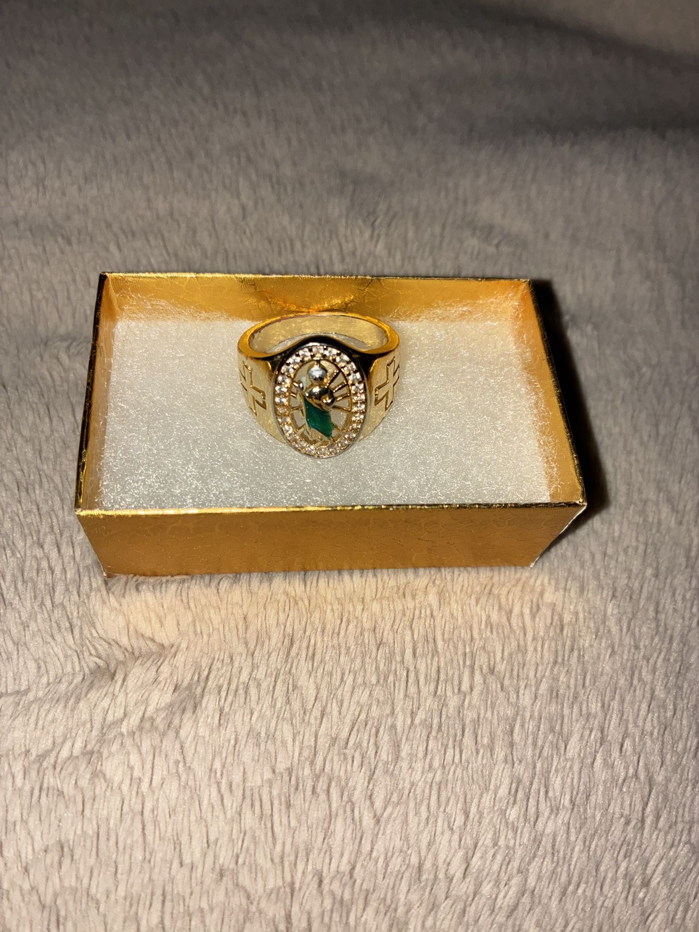 Gold plated size 10 San Judas ring