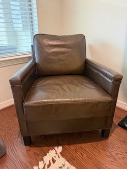 Pottery Barn Tyler Square Arm Leather Armchair