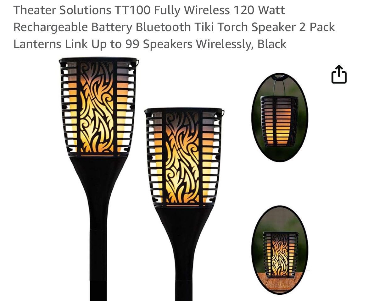Bluetooth Outdoor Speakers, Tiki Torches
