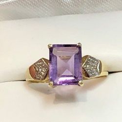 Sz 71OK AMETHYST RING