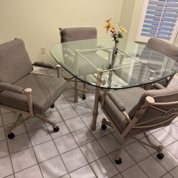 Vintage Glass Kitchen Table