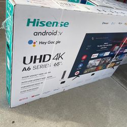 65” Inch Hisense Smart Android UHDTV 4K 