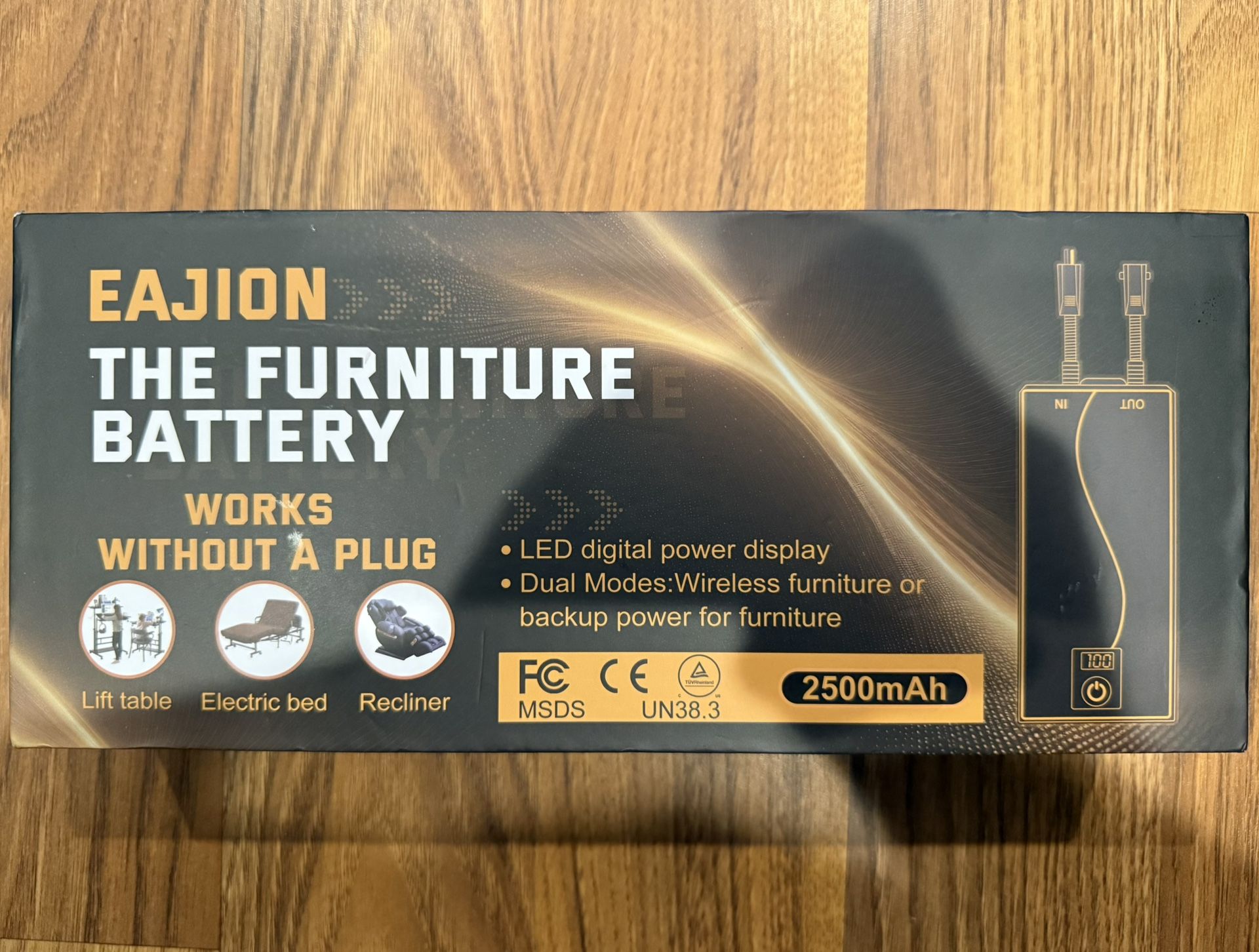 Universal Battery Pack for Power Reclining Furniture Wireless Power Supply, 2500