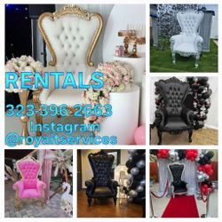 Throne Chairs And Marquee Letters 