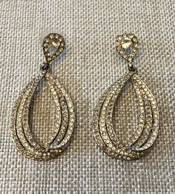Yellow Rhinestone Earrings