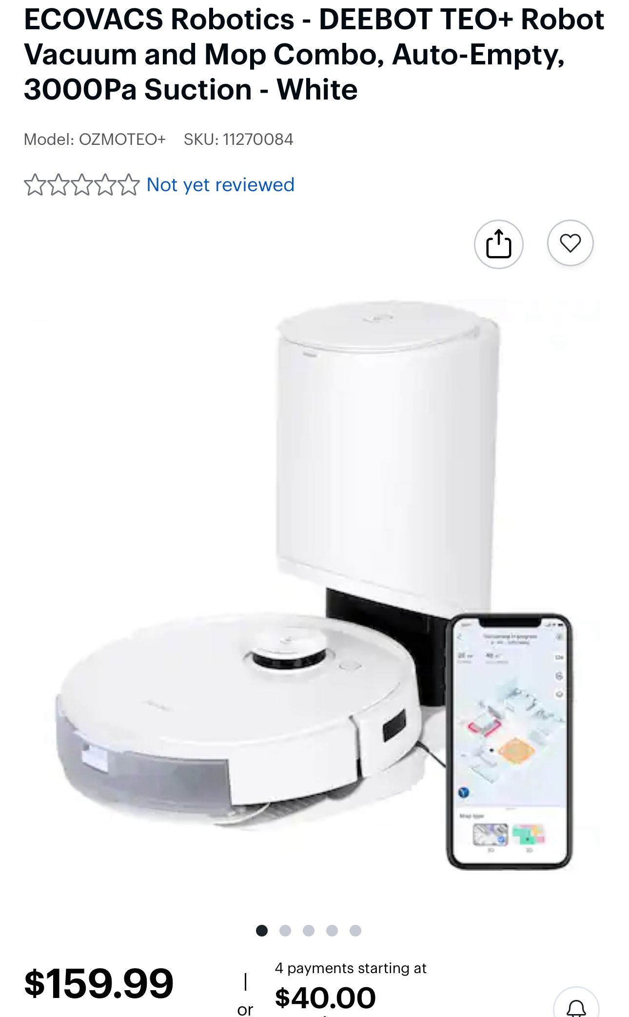 Robot Vacuum and Mop Combo,