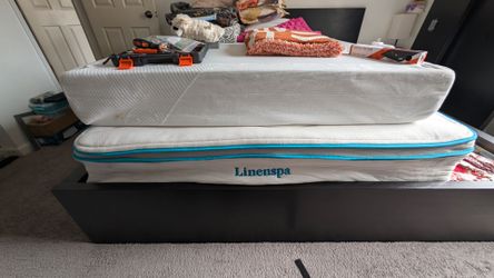 Linenspa 10in Memory Foam and Spring Hybrid Queen Mattress