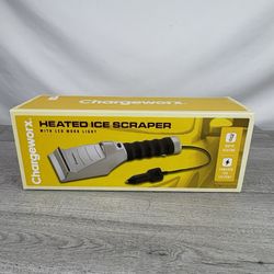 NEW Chargeworx Heated Ice Scraper w/ LED Light 12V KH1004BK