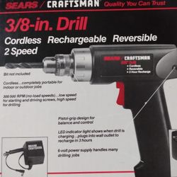 CRAFTSMAN 3/ 8 CORDLESS DRILL $30.