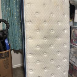 Single (Full?) Serta Mattress, Box Spring, Metal Frame 