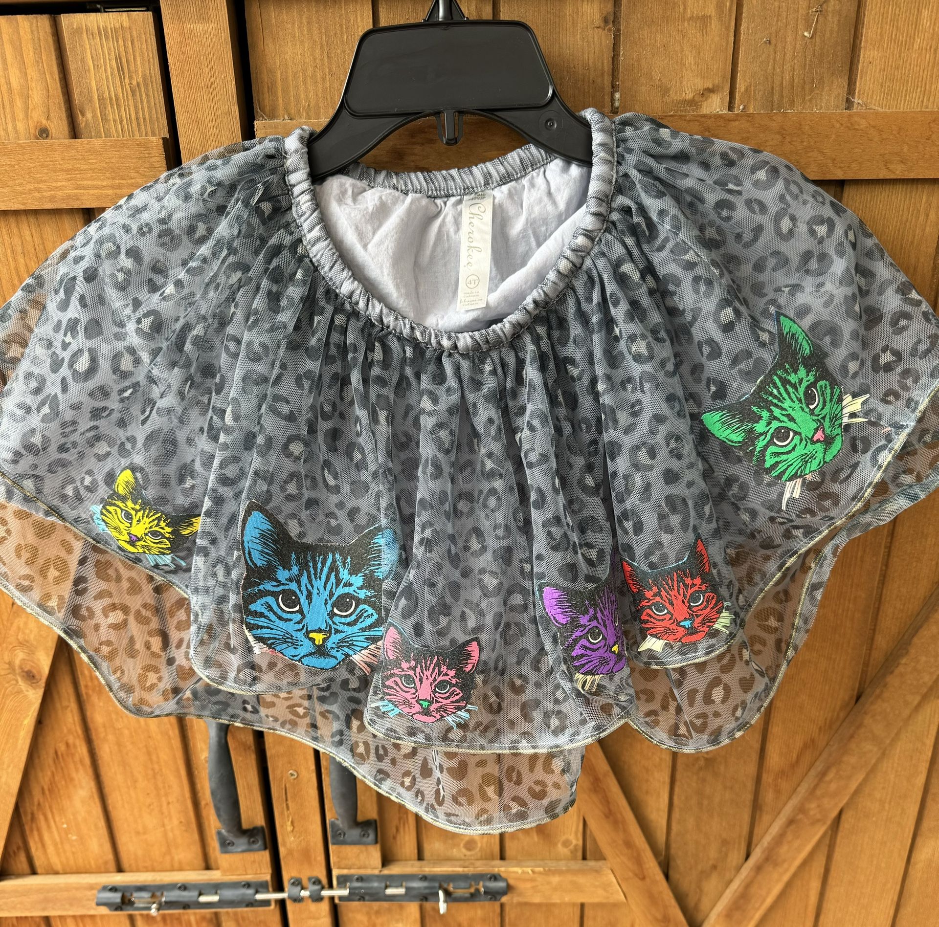 Tutu with Kittens and Leopard Print Size 4T
